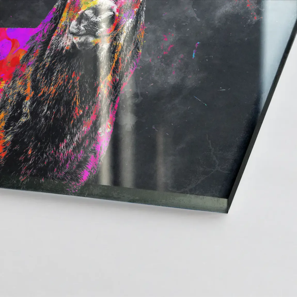 Bunter Hirsch Acrylglasbild