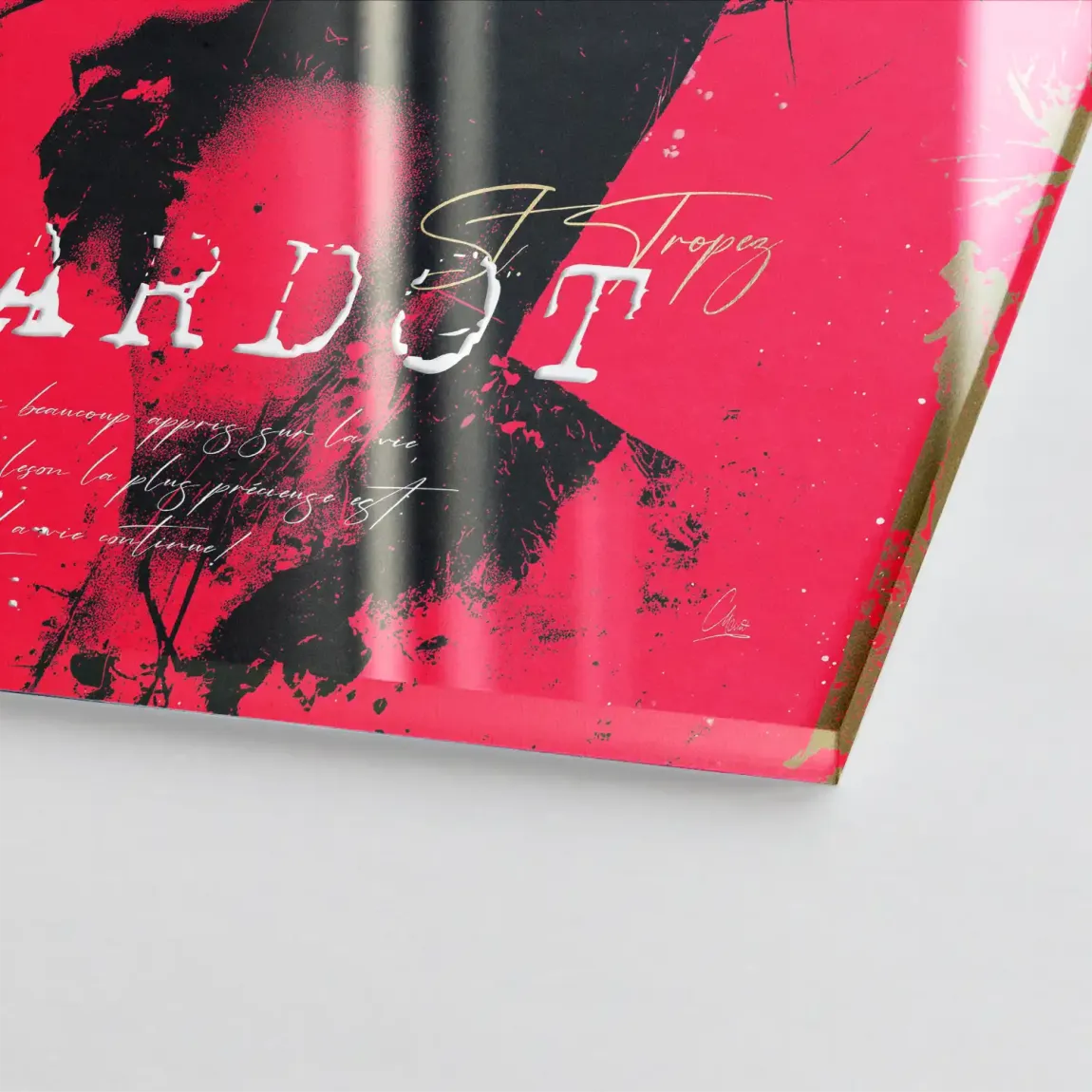 Brigitte Bardot Red Art Acrylglasbild