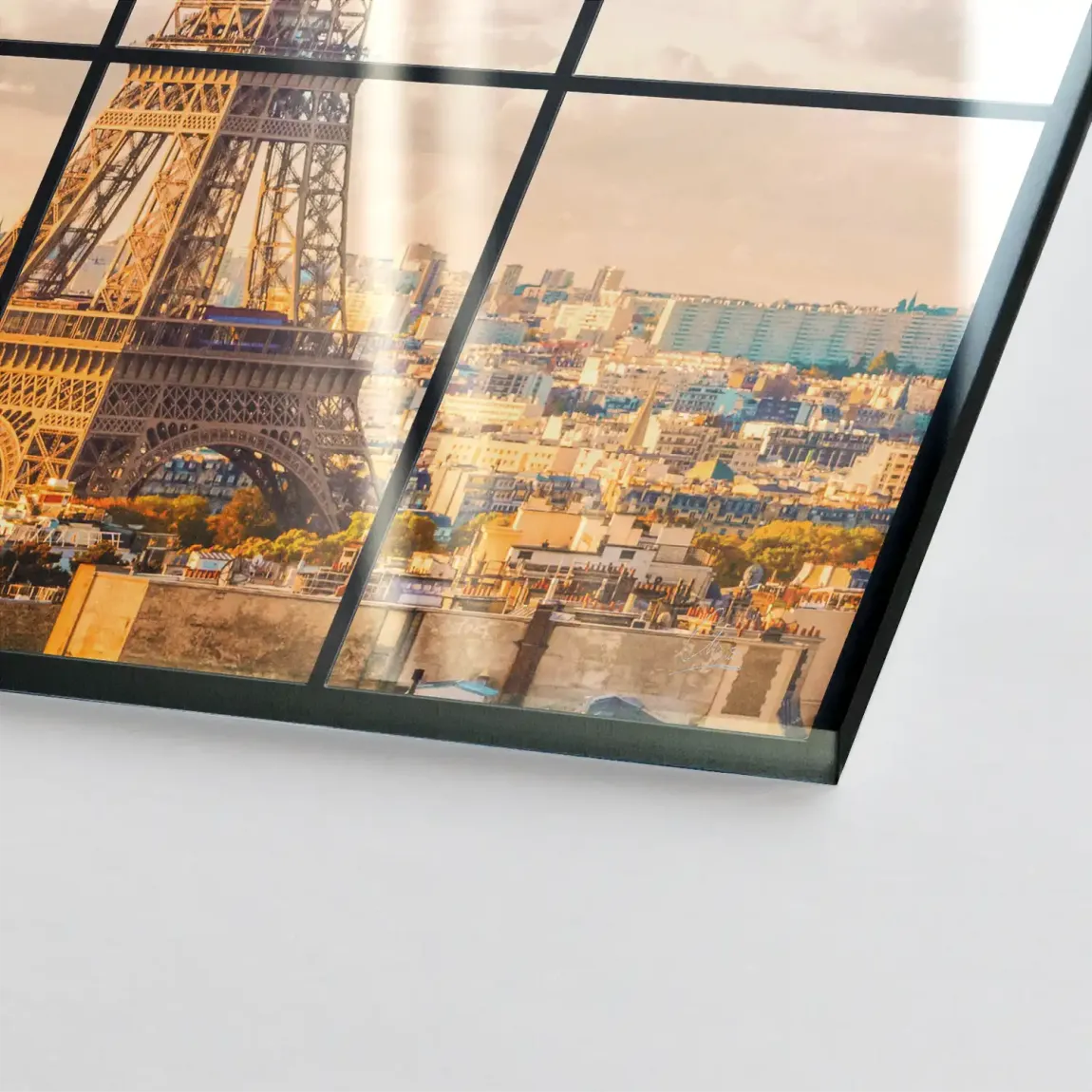 Morning Glow Paris Acrylglasbild