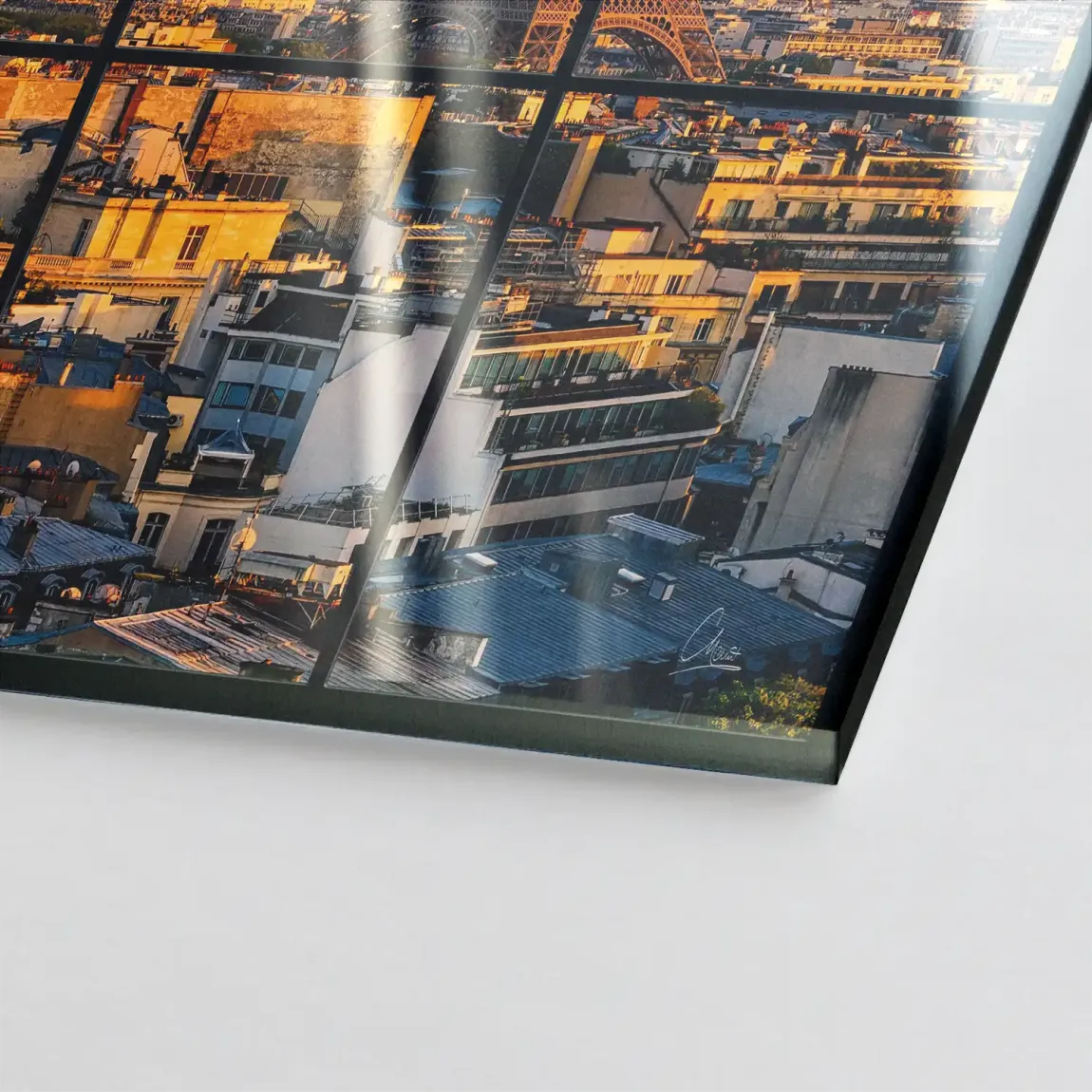 Sunset View Paris Acrylglasbild