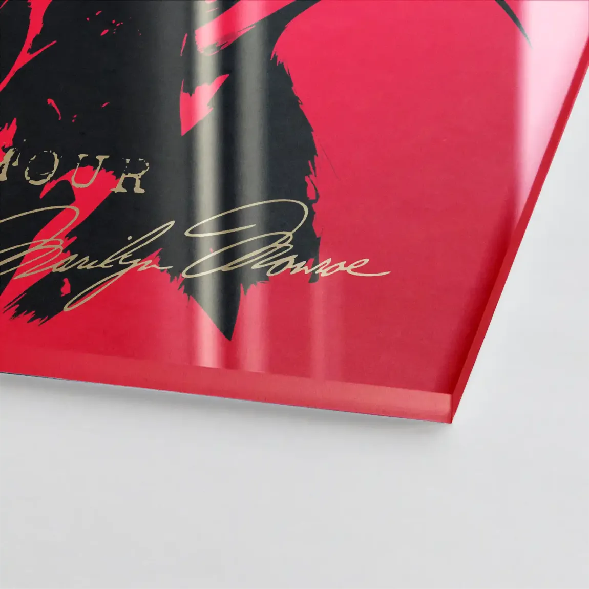 Marilyn Red Glamour Acrylglasbild