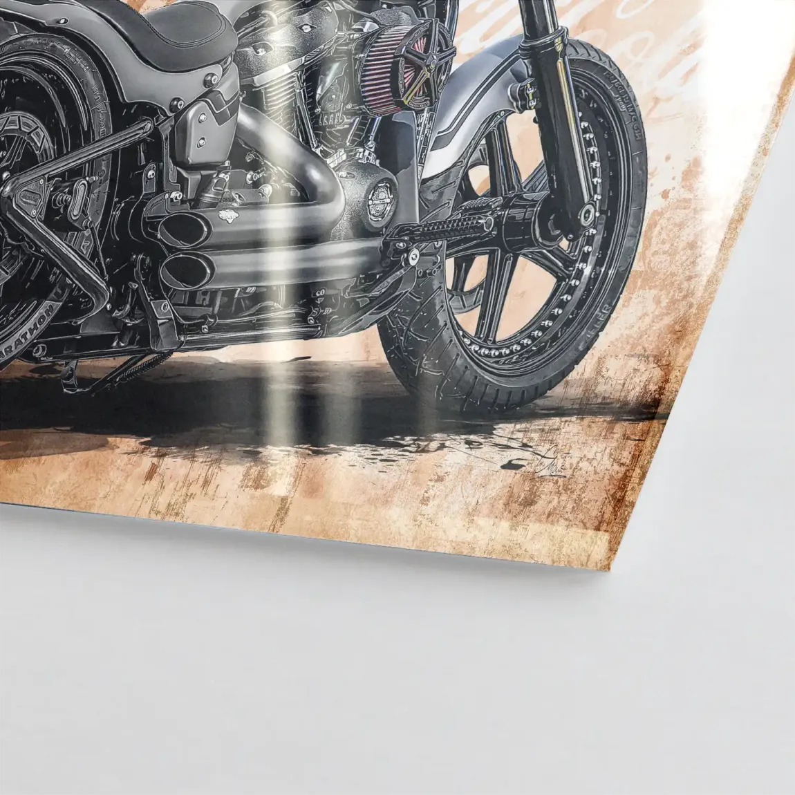Harley Route 66 Acrylglasbild