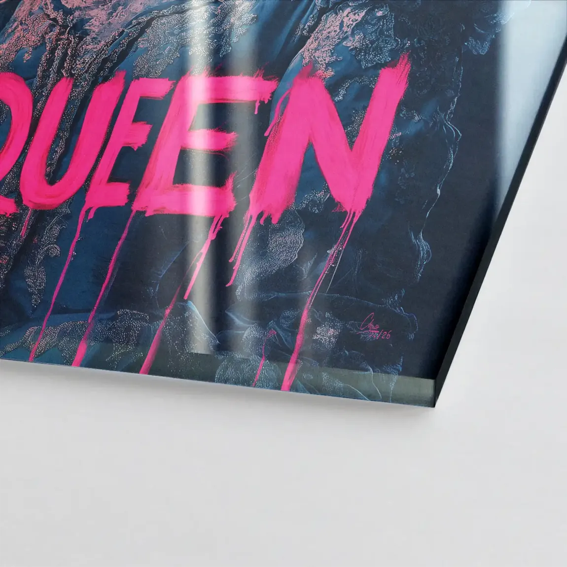 Queen Neon Art Acrylglasbild