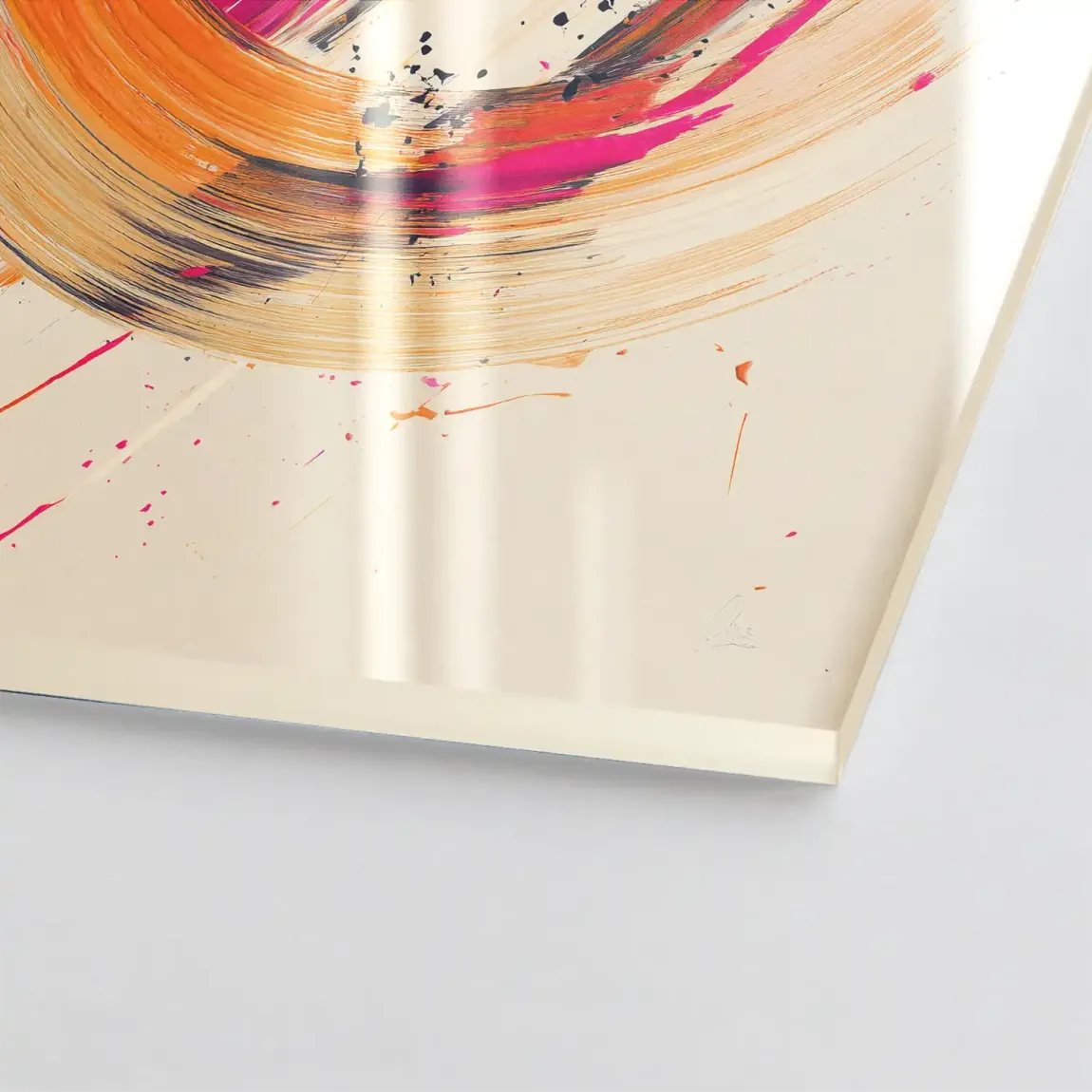 Bewegte Farbe Abstrakt Acrylglasbild