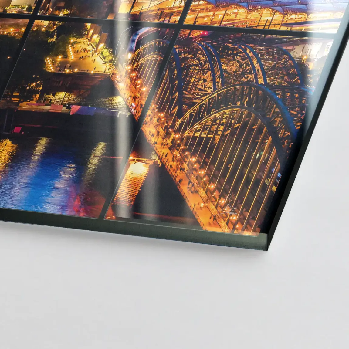 Köln City Lights Acrylglasbild