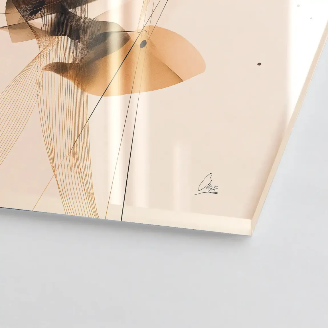 Amber Flow Harmony Acrylglasbild