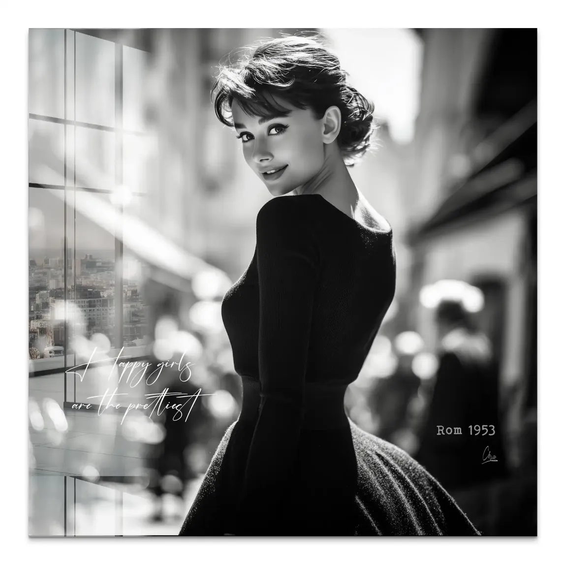 Audrey Hepburn Roma Acrylglas Bild