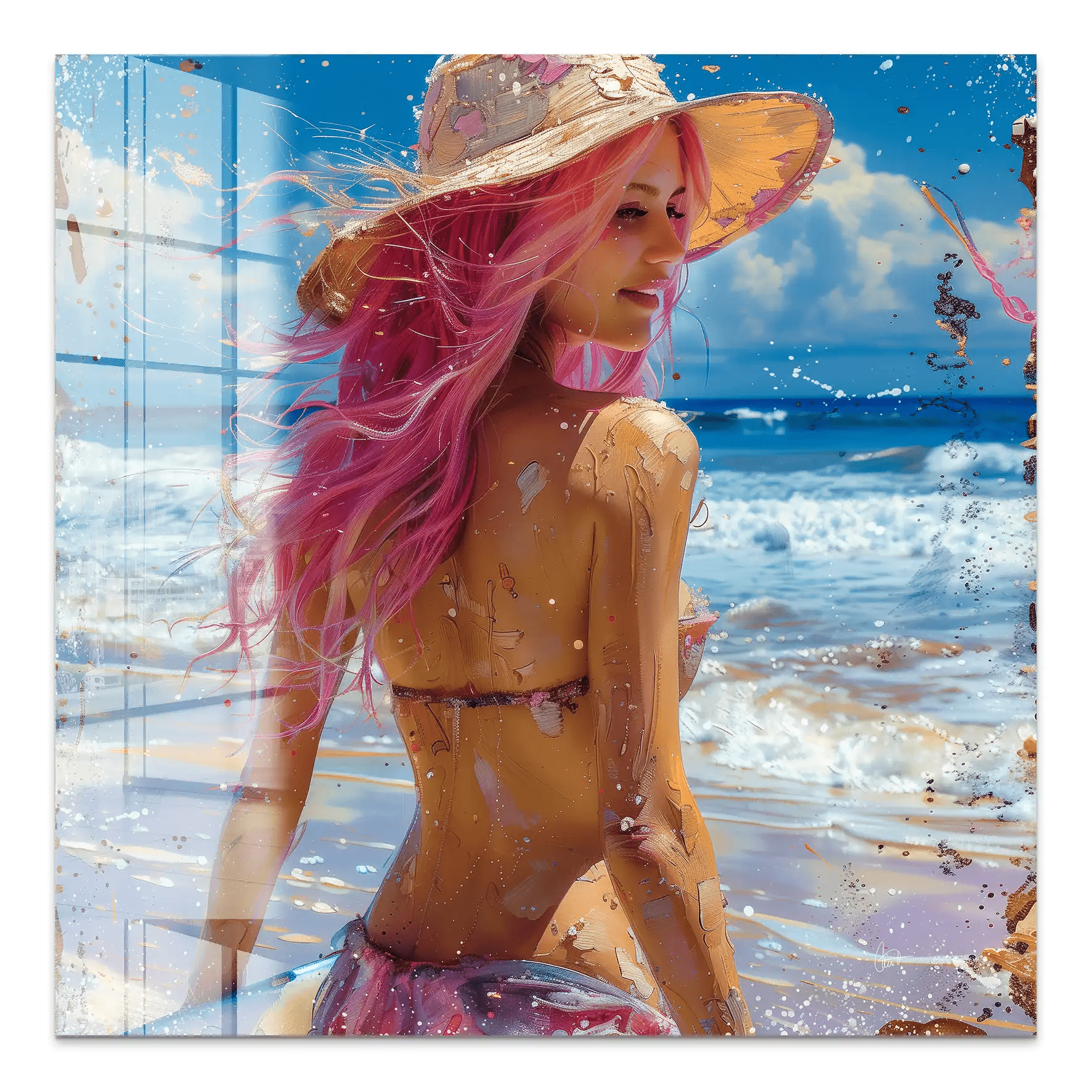 Beach Girl Acrylglas Bild INGALERIE