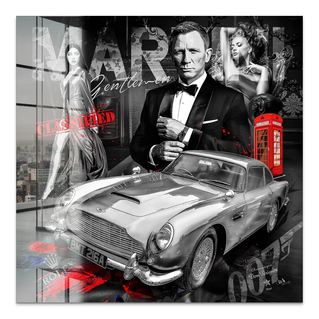 James Bond Black Style Acrylglas Bild INGALERIE