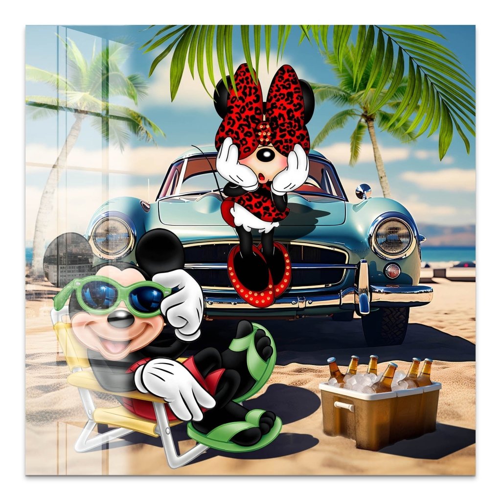 Micky & Minnie Beach Acrylglas Bild INGALERIE