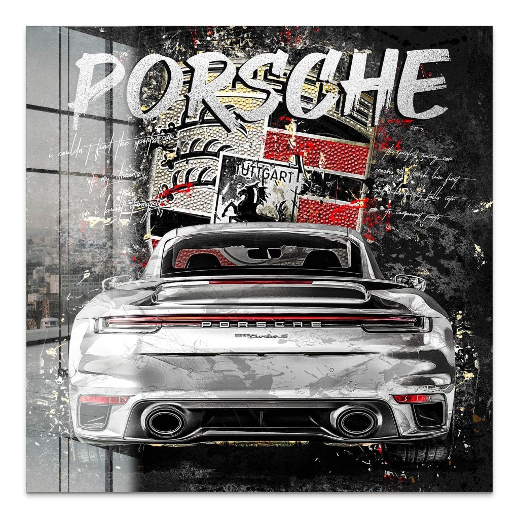 Porsche Turbo Abstrakt Acrylglas Bild INGALERIE