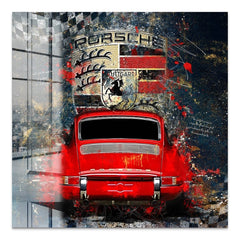 Porsche 911 Modern Abstrakt Acrylglas Bild