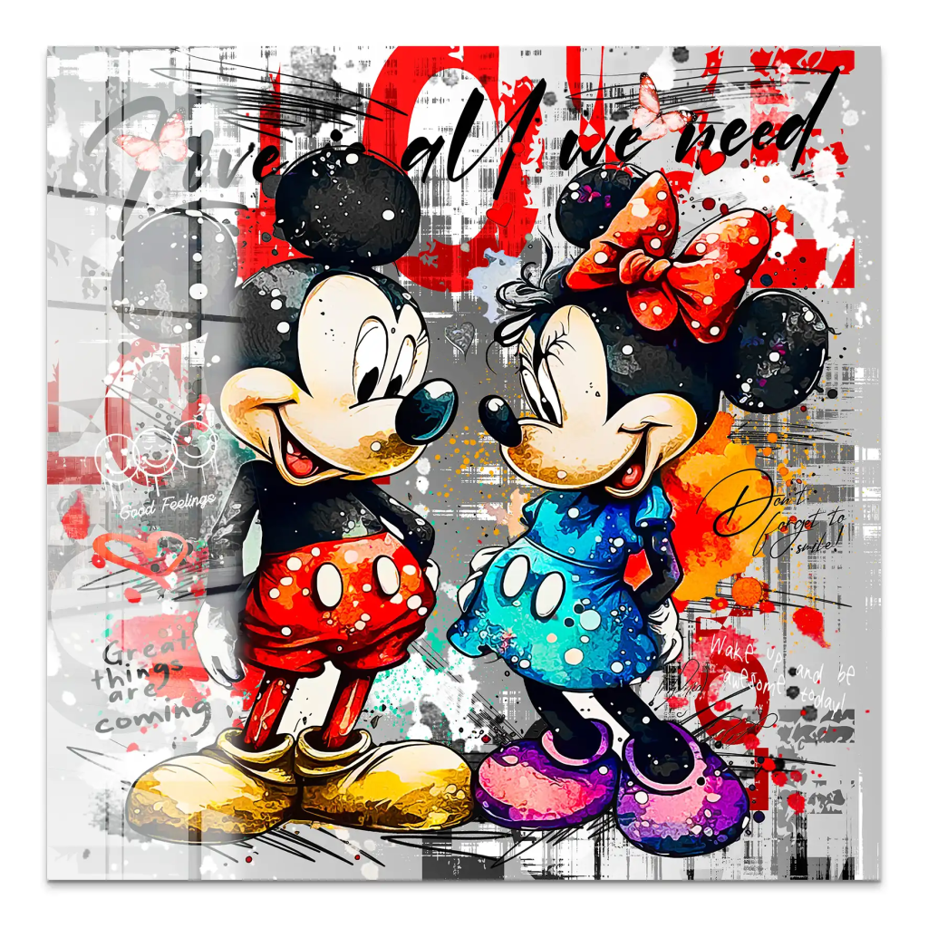 Micky Minnie Love Acrylglas Bild INGALERIE