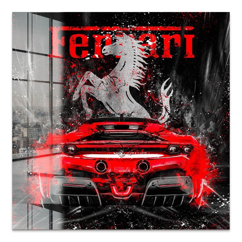 Ferrari SF90 Abstrakt Acrylglas Bild INGALERIE