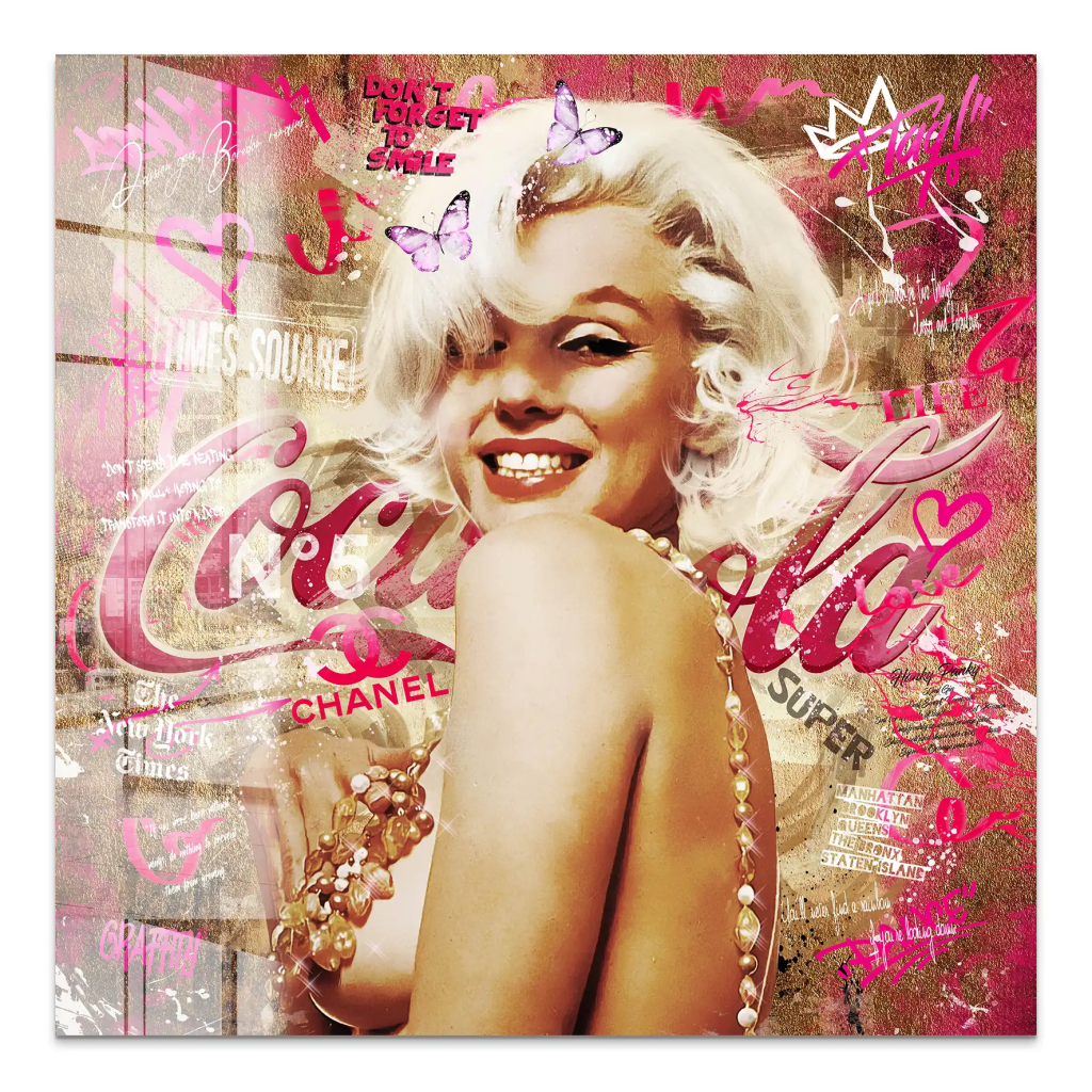 Marilyn Monroe Graffiti Style Acrylglas Bild INGALERIE