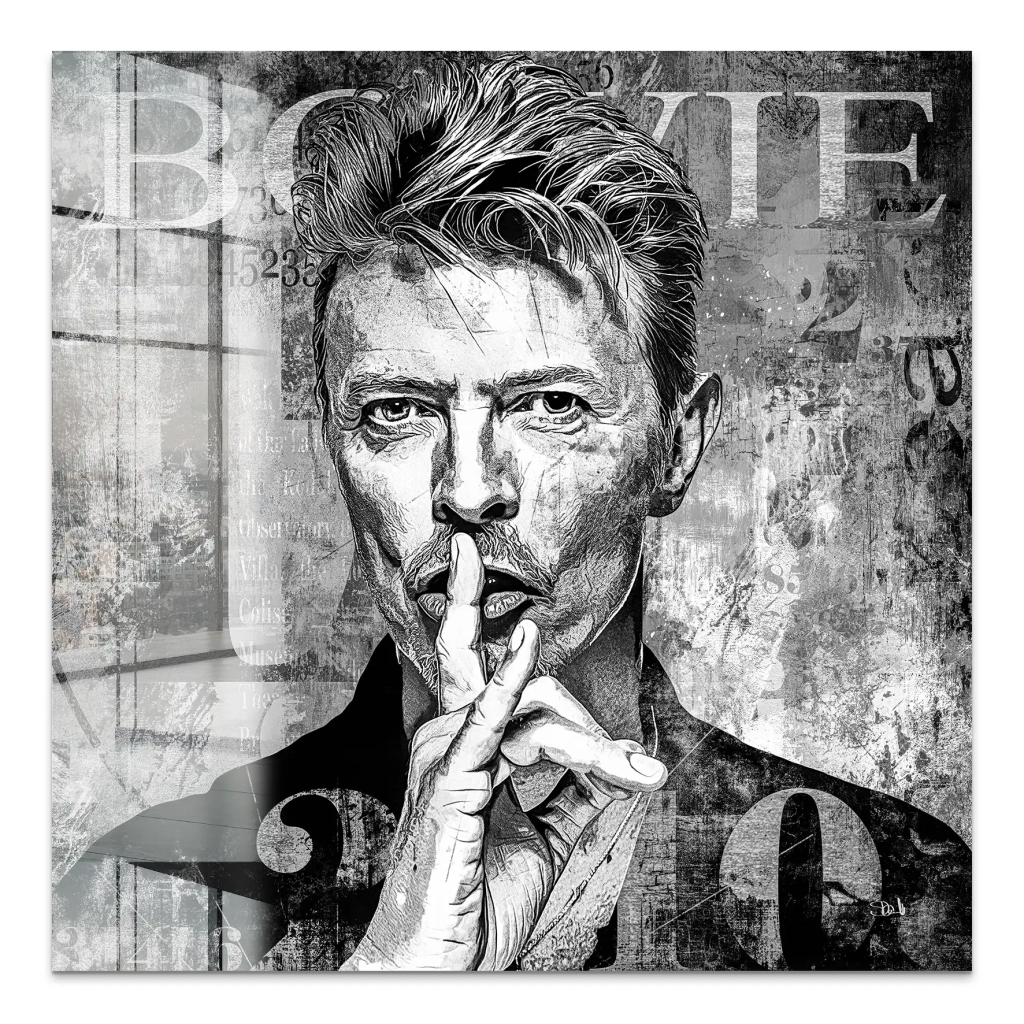 David Bowie Abstrakt Luxury Dark Style Acrylglas Bild INGALERIE