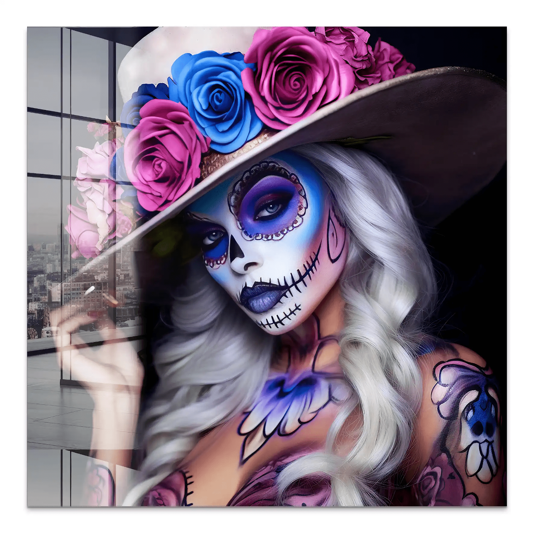 La Catrina Color Style Acrylglas Bild INGALERIE