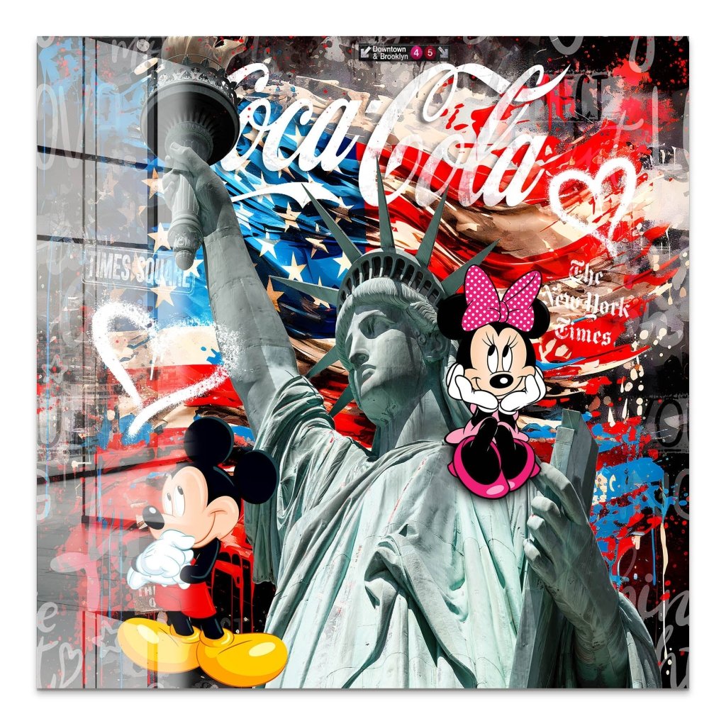 Micky USA Pop Art Acrylglas Bild INGALERIE