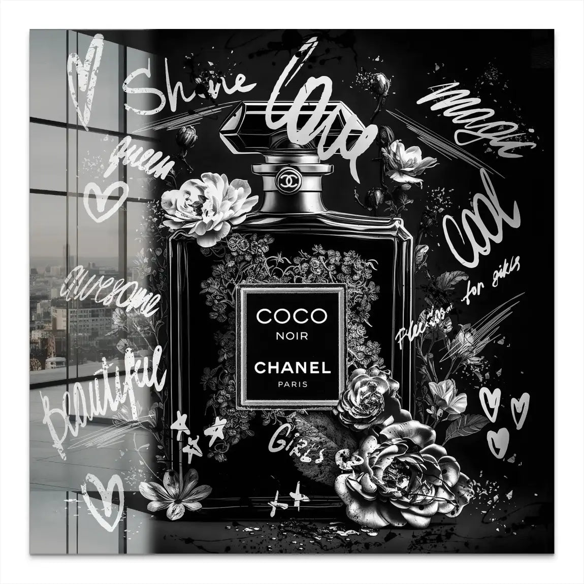 Coco Parfum Black Style Acrylglas Bild INGALERIE