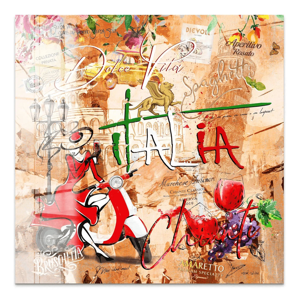 Italien Dolce Vita Nr.2 Pop Art Acrylglas Bild INGALERIE