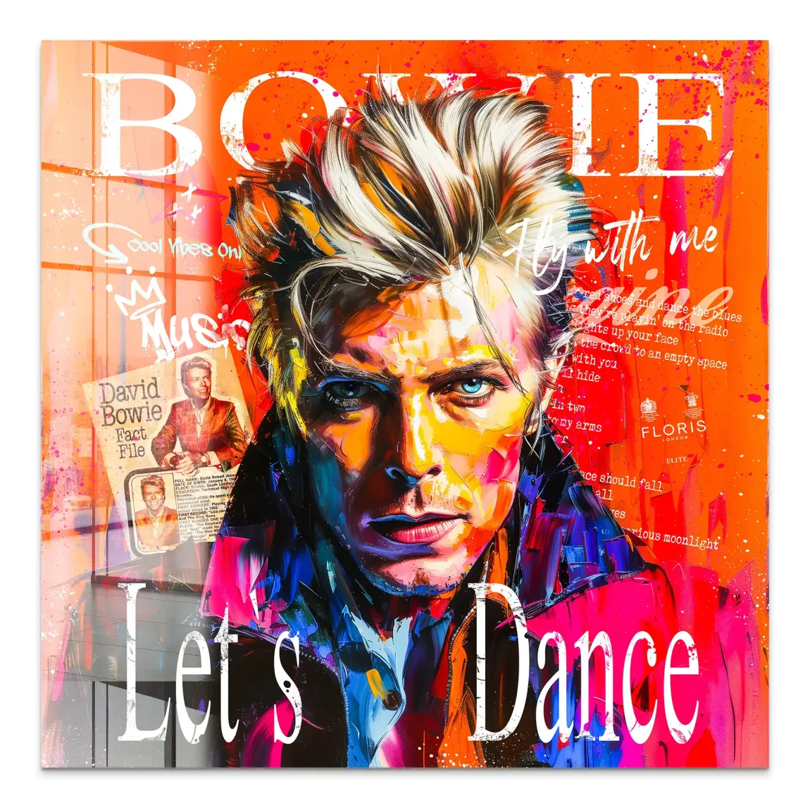 David Bowie Sound and Color Acrylglas Bild