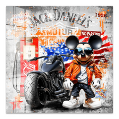 Harley Micky Maus Pop Art Acrylglas Bild