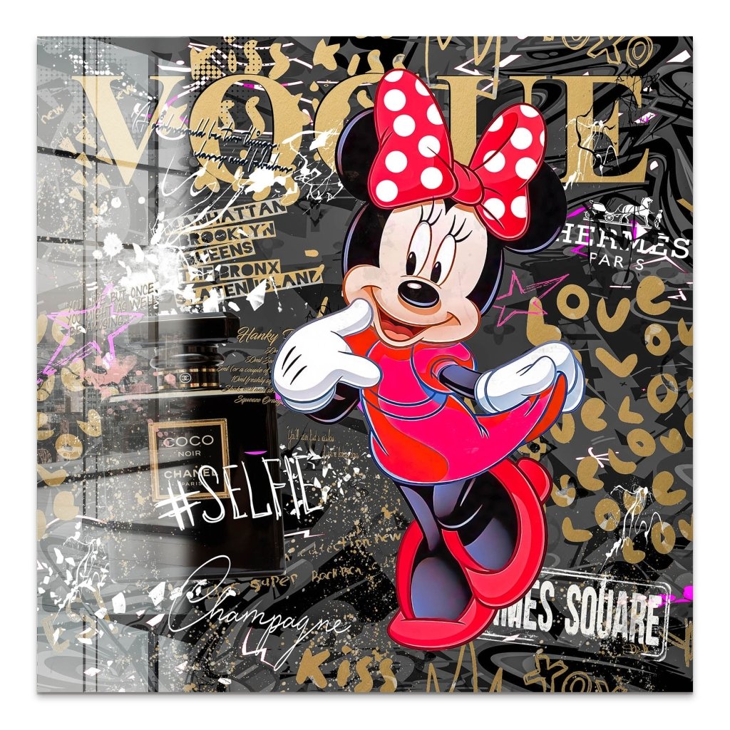 Minnie Vogue Gold Pop Art Acrylglas Bild INGALERIE