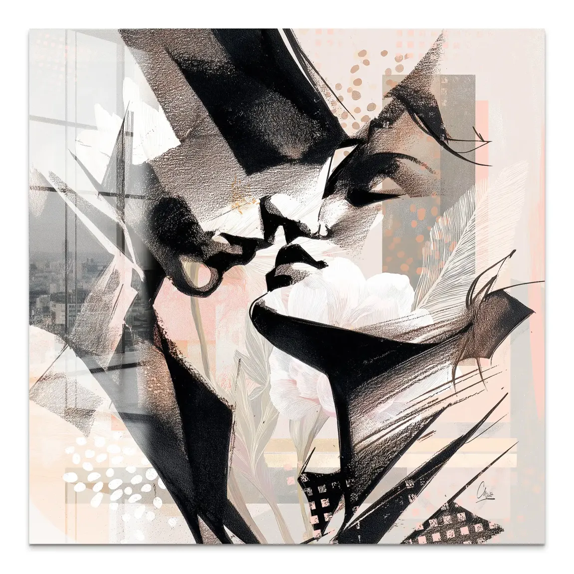 Soft Kiss Abstrakt Acrylglas Bild