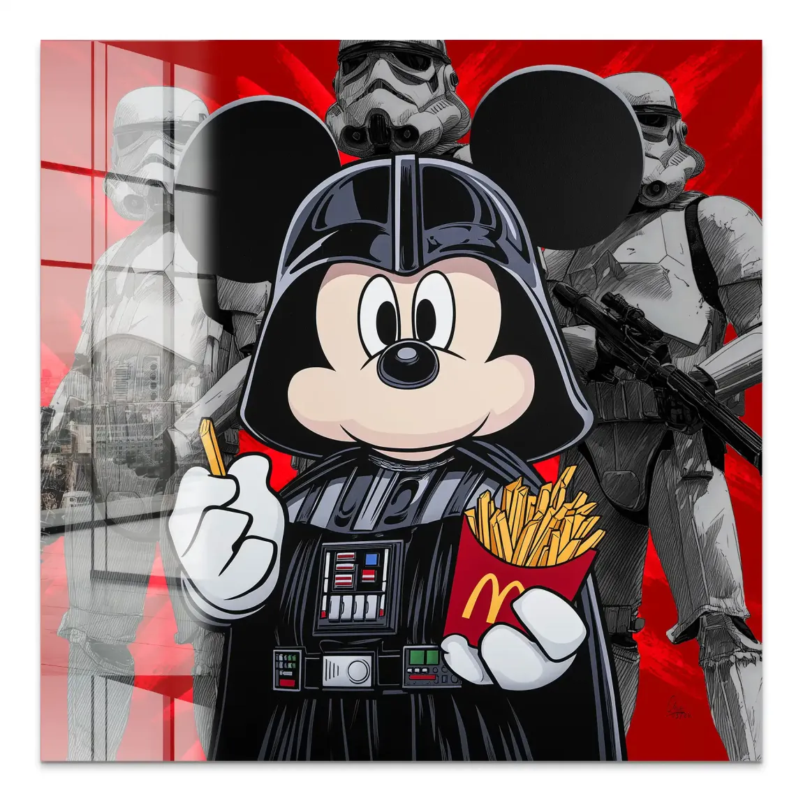 Micky Maus Vader Acrylglasbild
