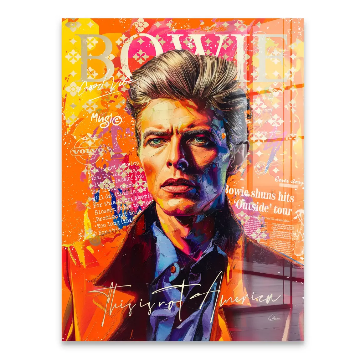Bowie America Pop Art Acrylglasbild INGALERIE
