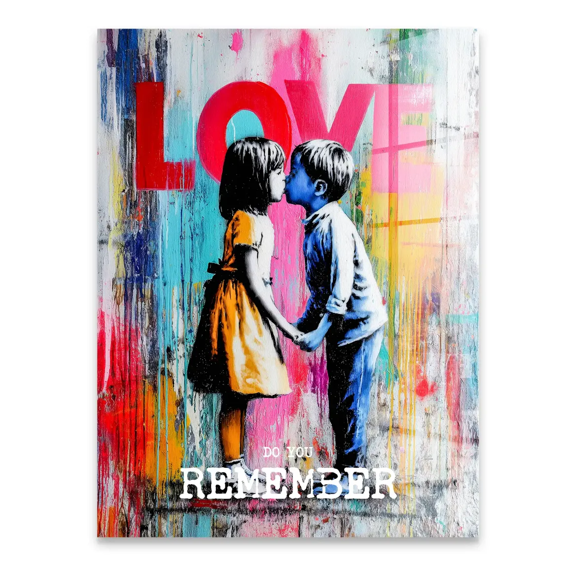 First Kiss Acrylglasbild