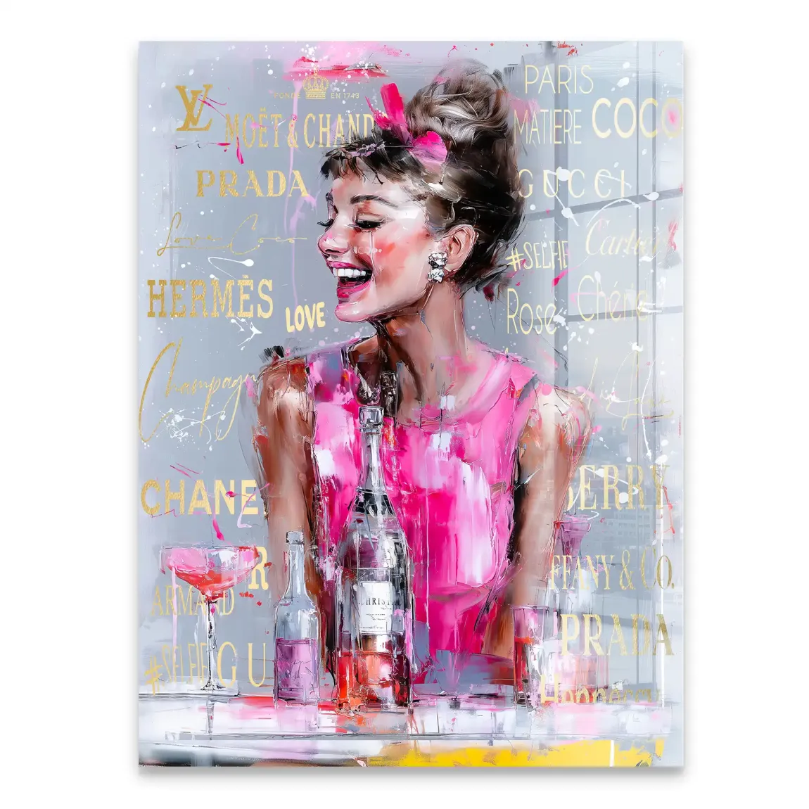 Audrey Pop Couture Acrylglasbild
