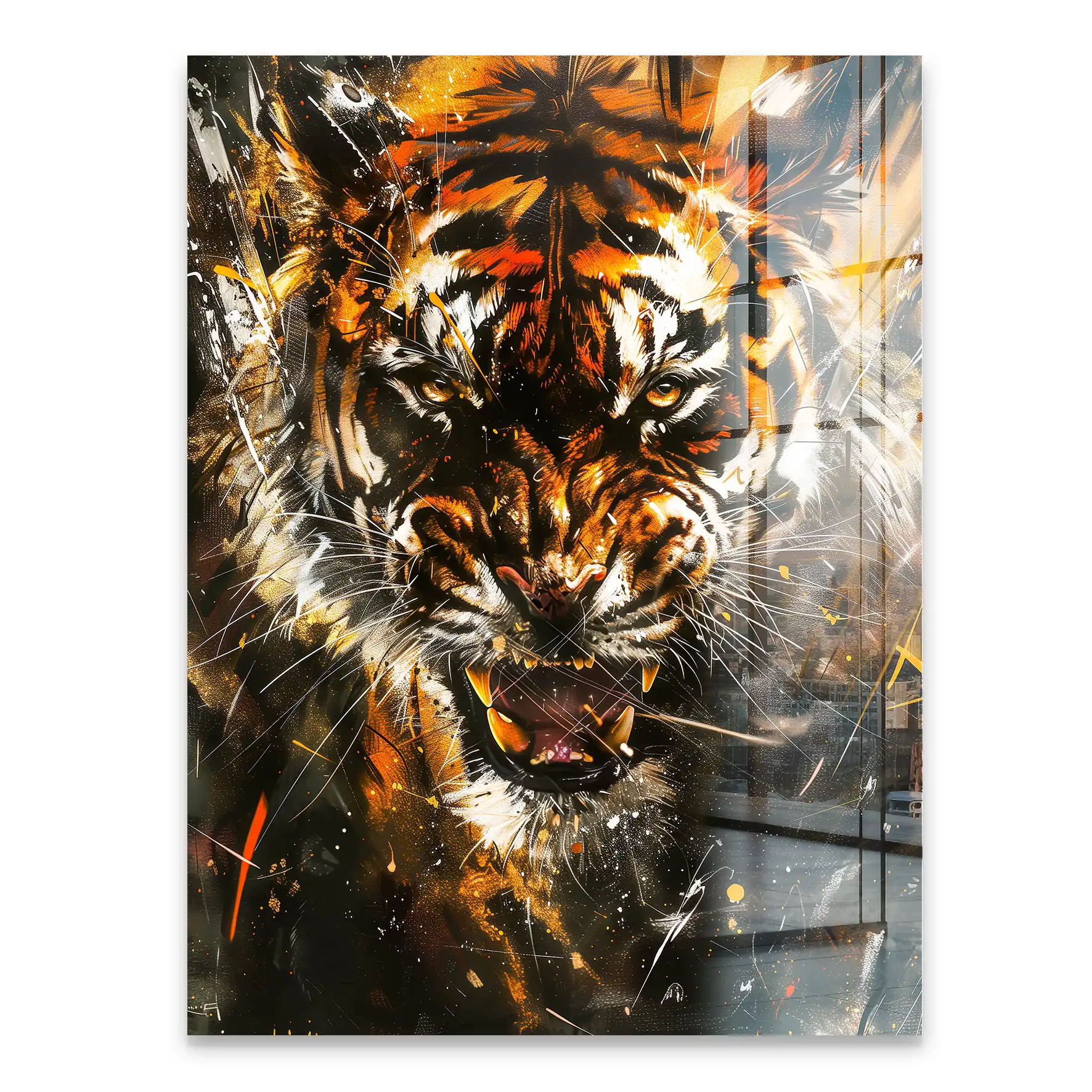 Tiger Abstrakt Acrylglas Bild INGALERIE