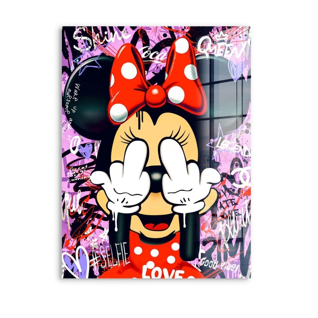 Bad Minnie Street Art Acrylglas Bild INGALERIE