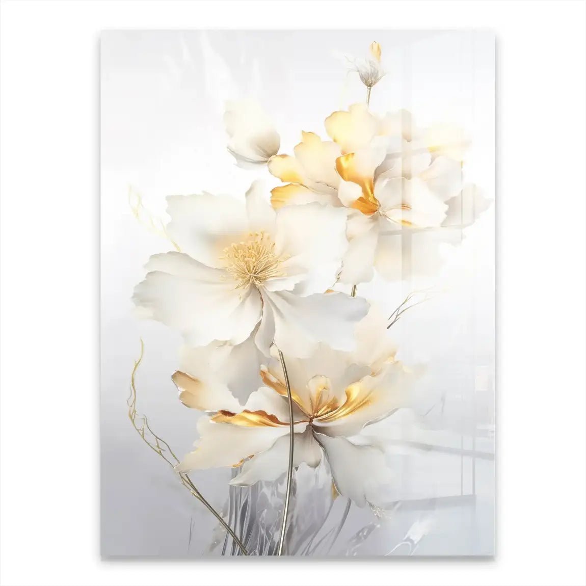 White Flower Acrylglasbild INGALERIE