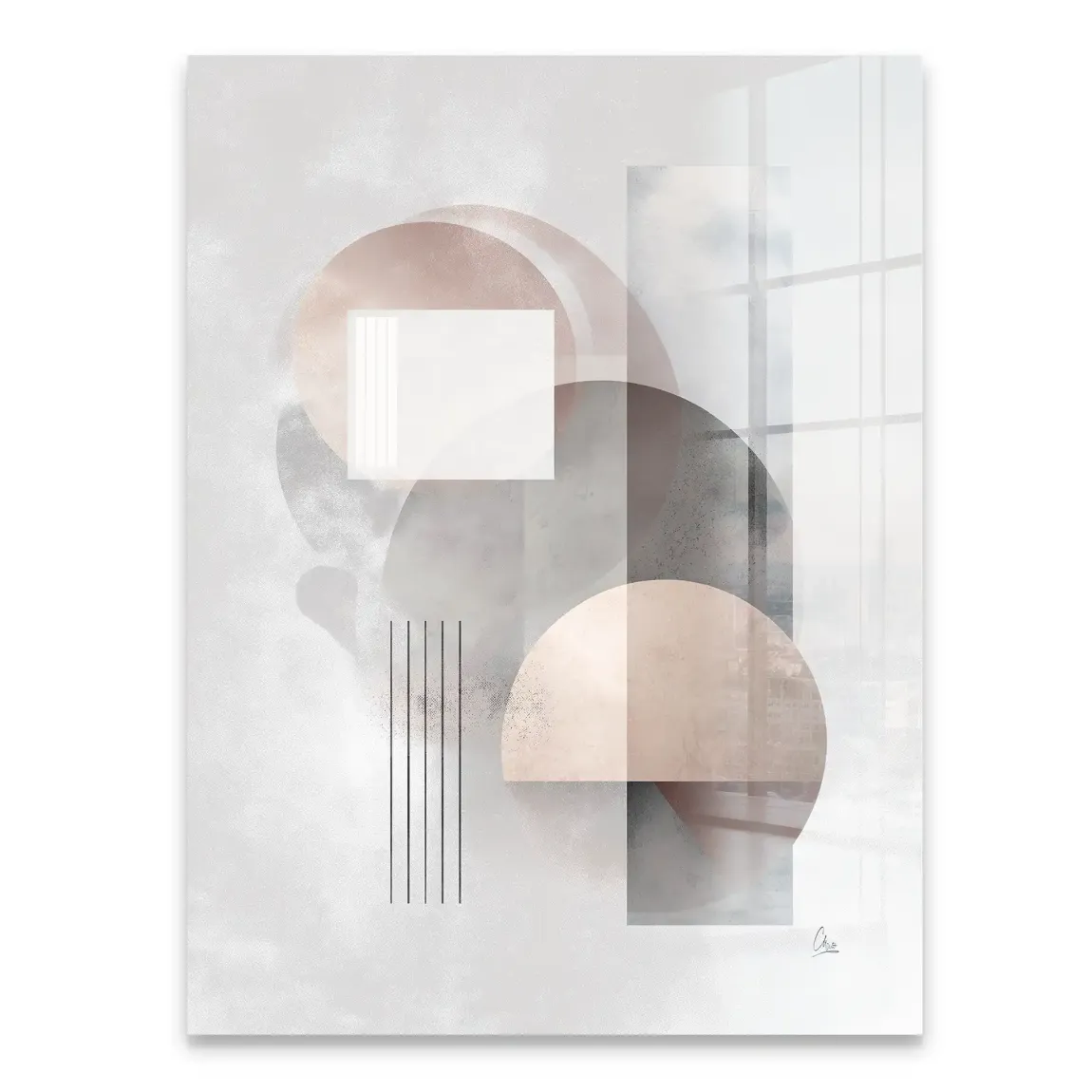 Soft Circles Acrylglasbild