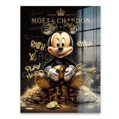 Micky Gold Pop Art Acrylglas Bild