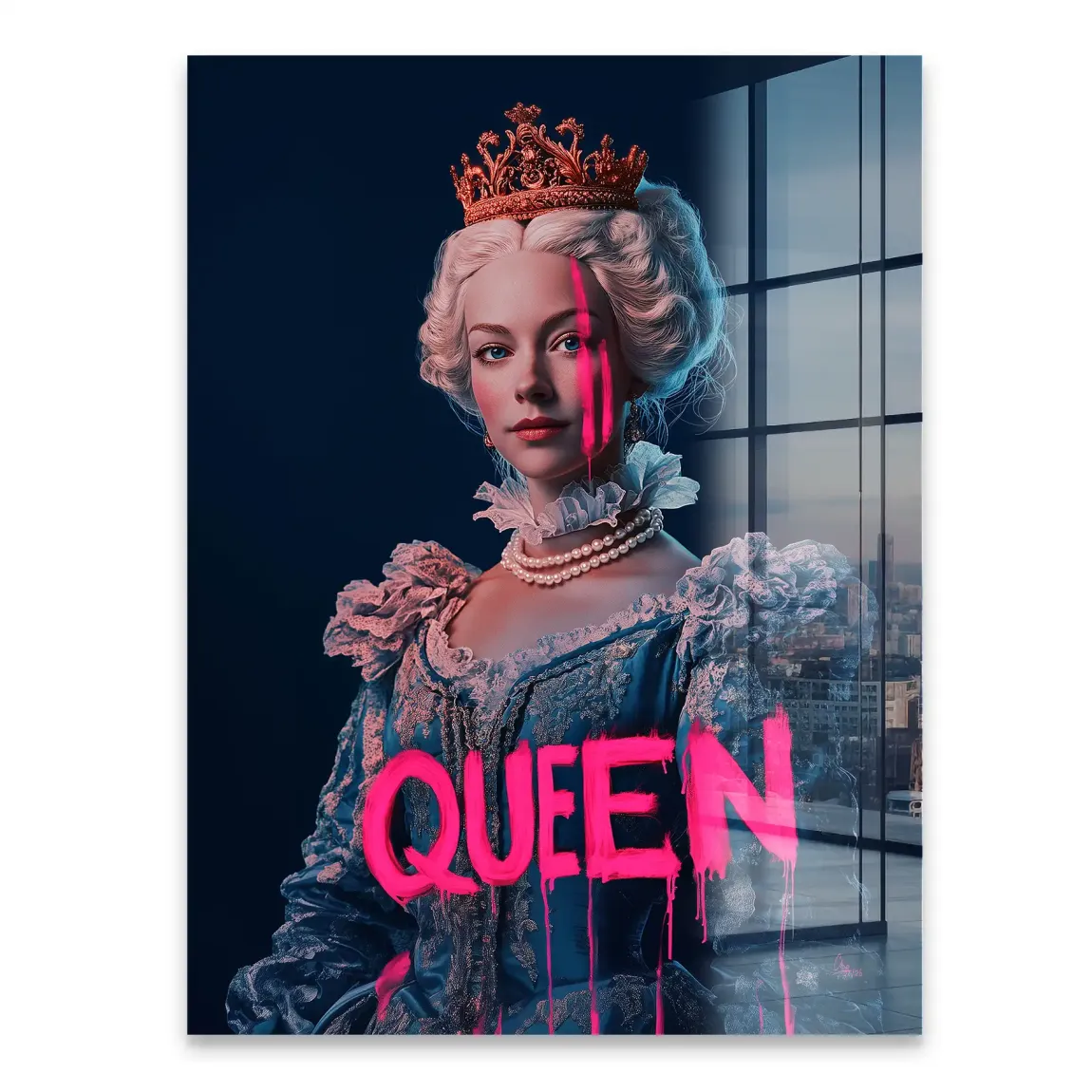 Queen Neon Art Acrylglasbild