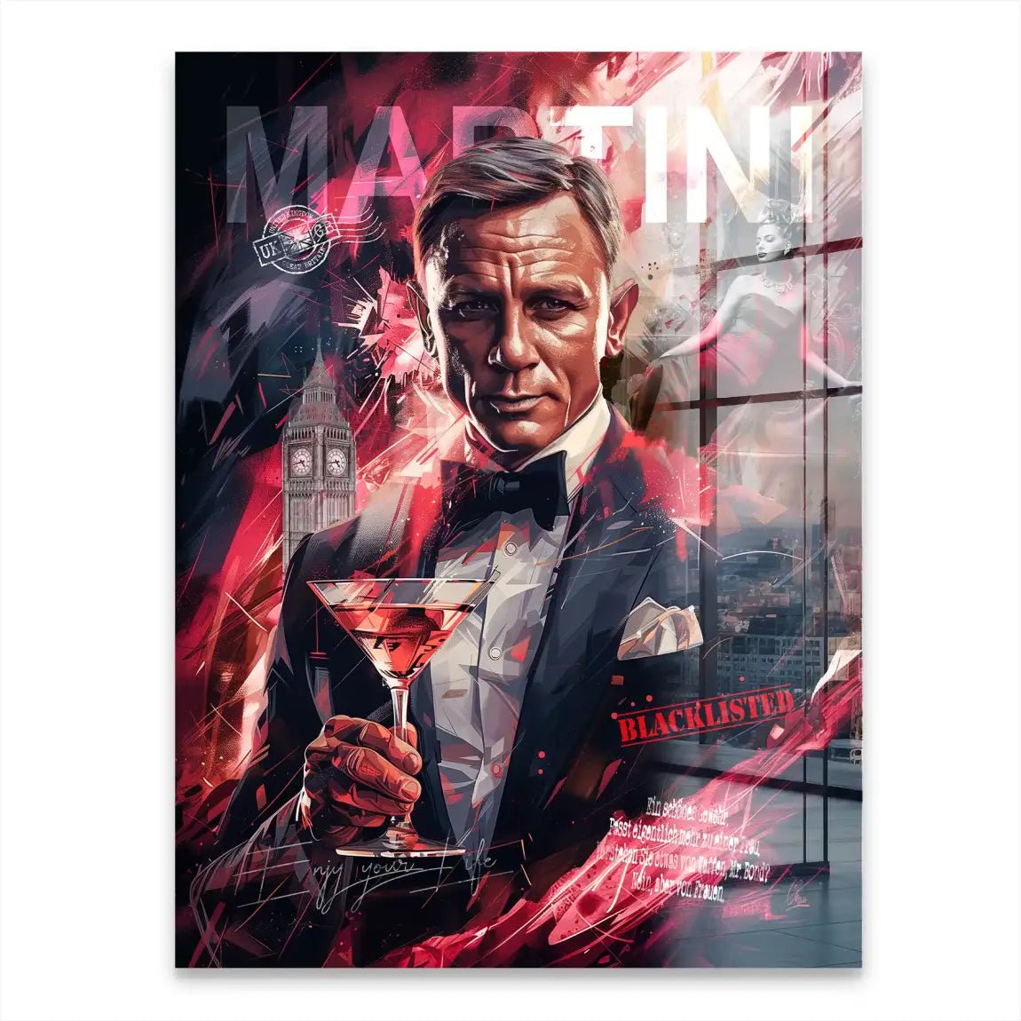 Bond Martini Style Acrylglasbild INGALERIE