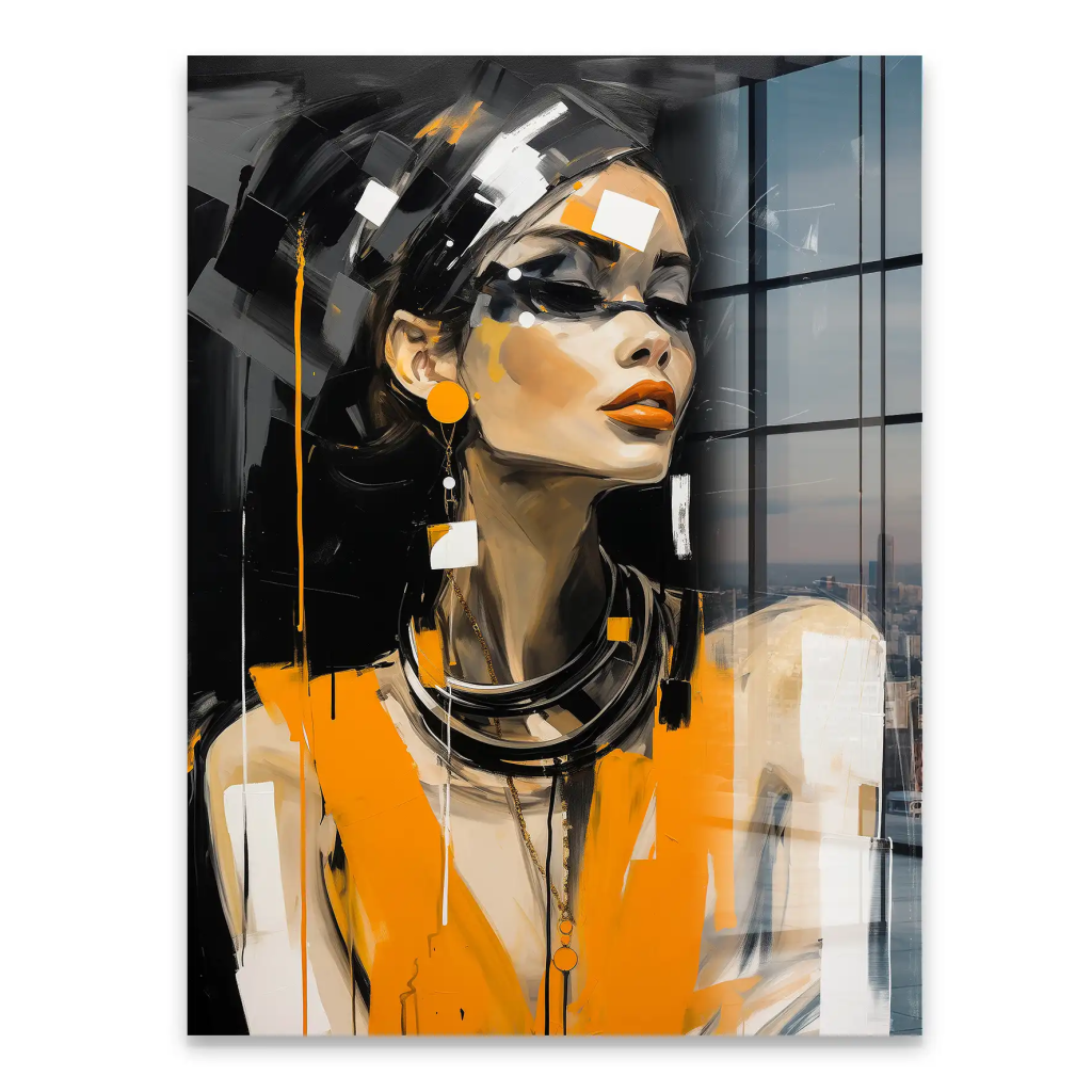 Abstrakt Style Lady Acrylglas Bild INGALERIE