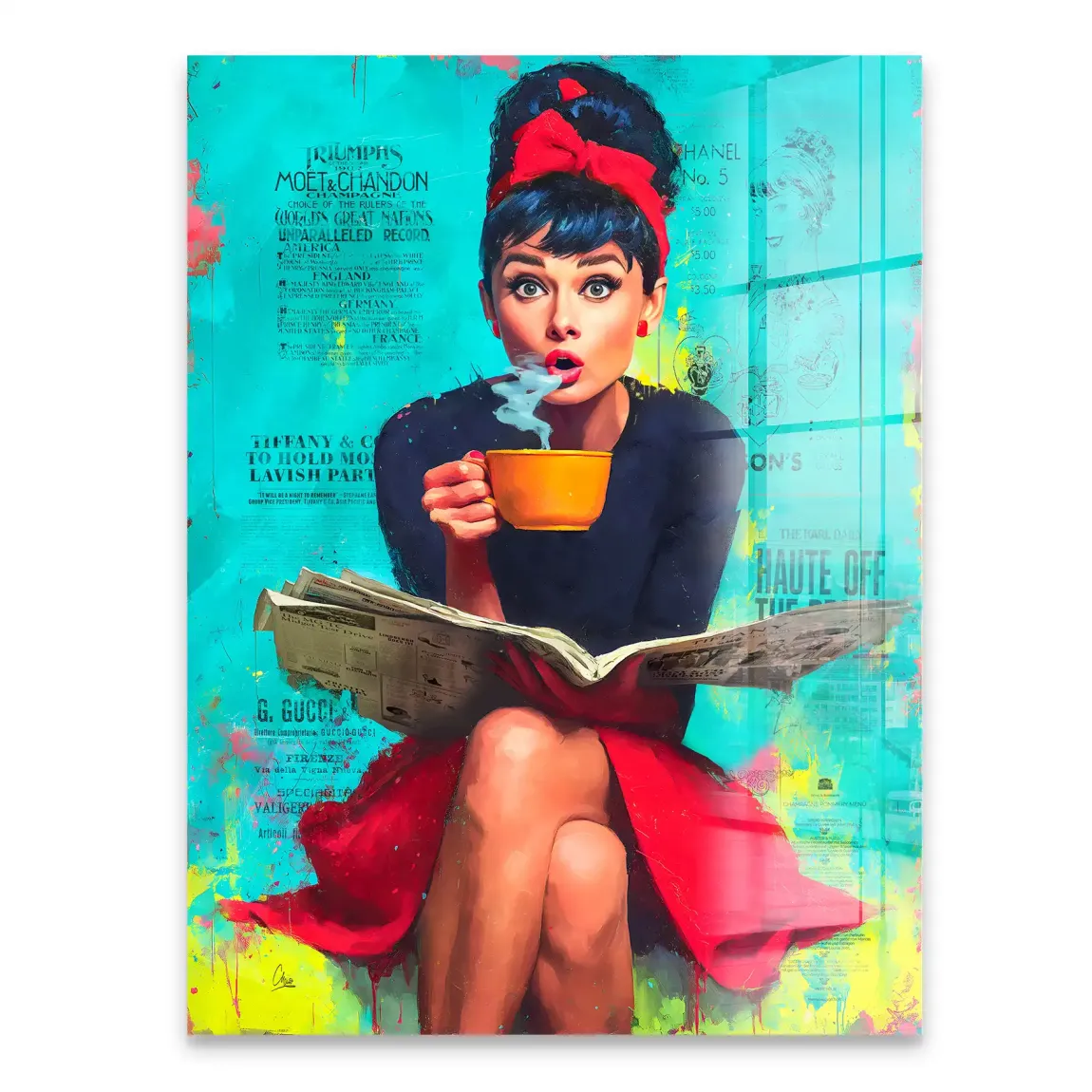 Audrey News Pop Art Acrylglasbild INGALERIE