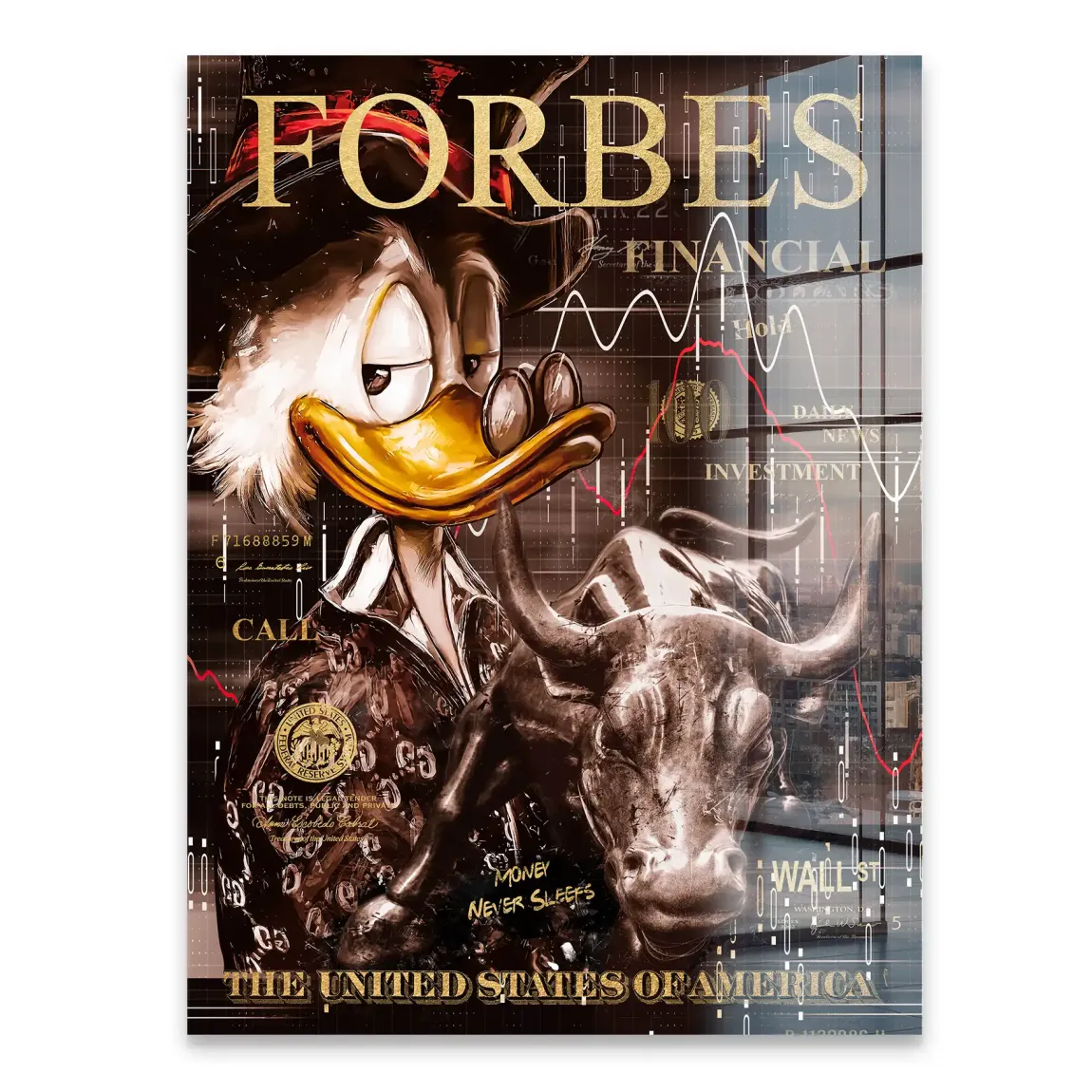 Wall Street Duck Acrylglasbild