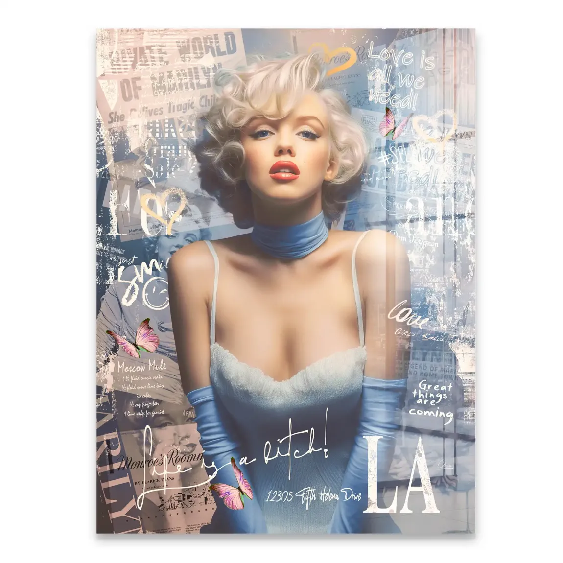 Marilyn Monroe Velvet Allure Acrylglasbild