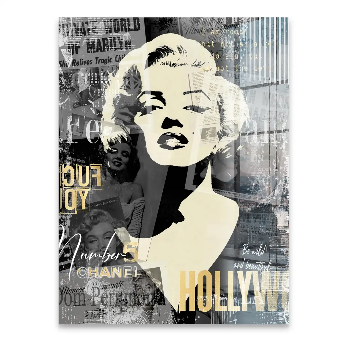 Marilyn Monroe Glamour News Acrylglasbild