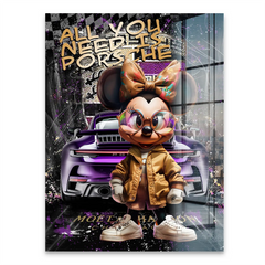 Minnie Maus Need Porsche Acrylglas Bild