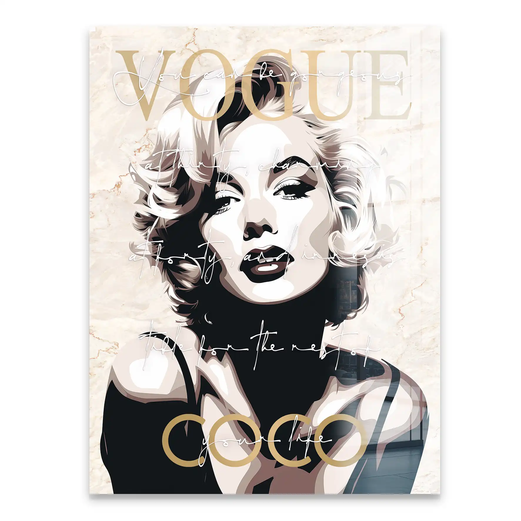 Marilyn Monroe Vogue Coco Acrylglas Bild INGALERIE