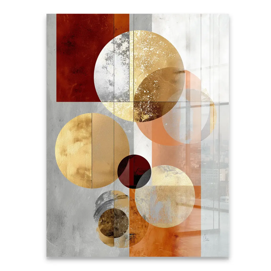 Golden Orbit Acrylglasbild