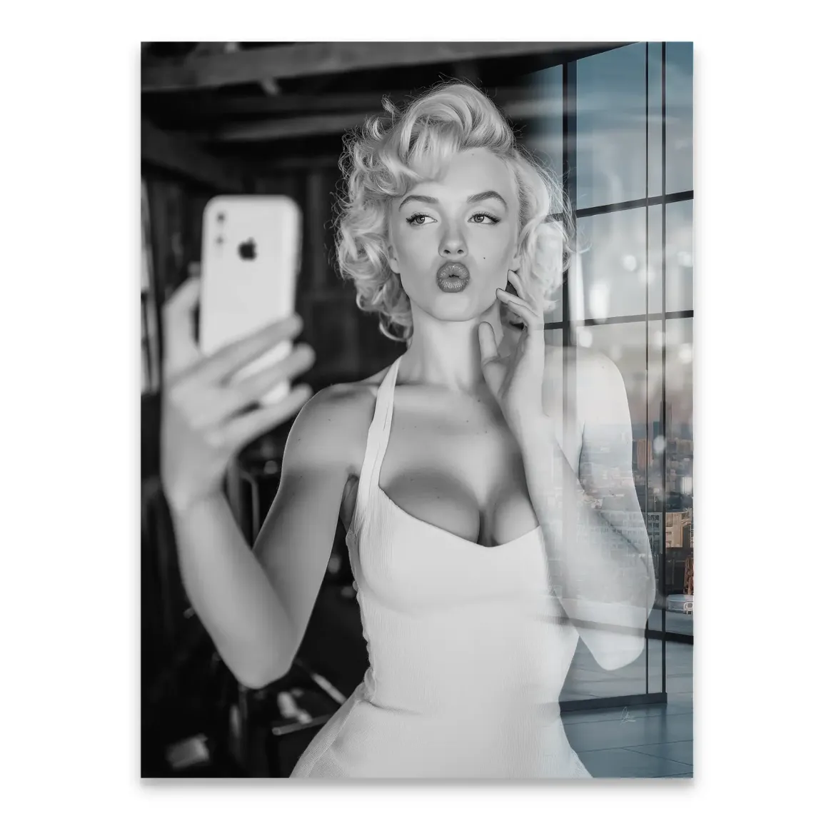 Marilyn Monroe Selfie Acrylglasbild