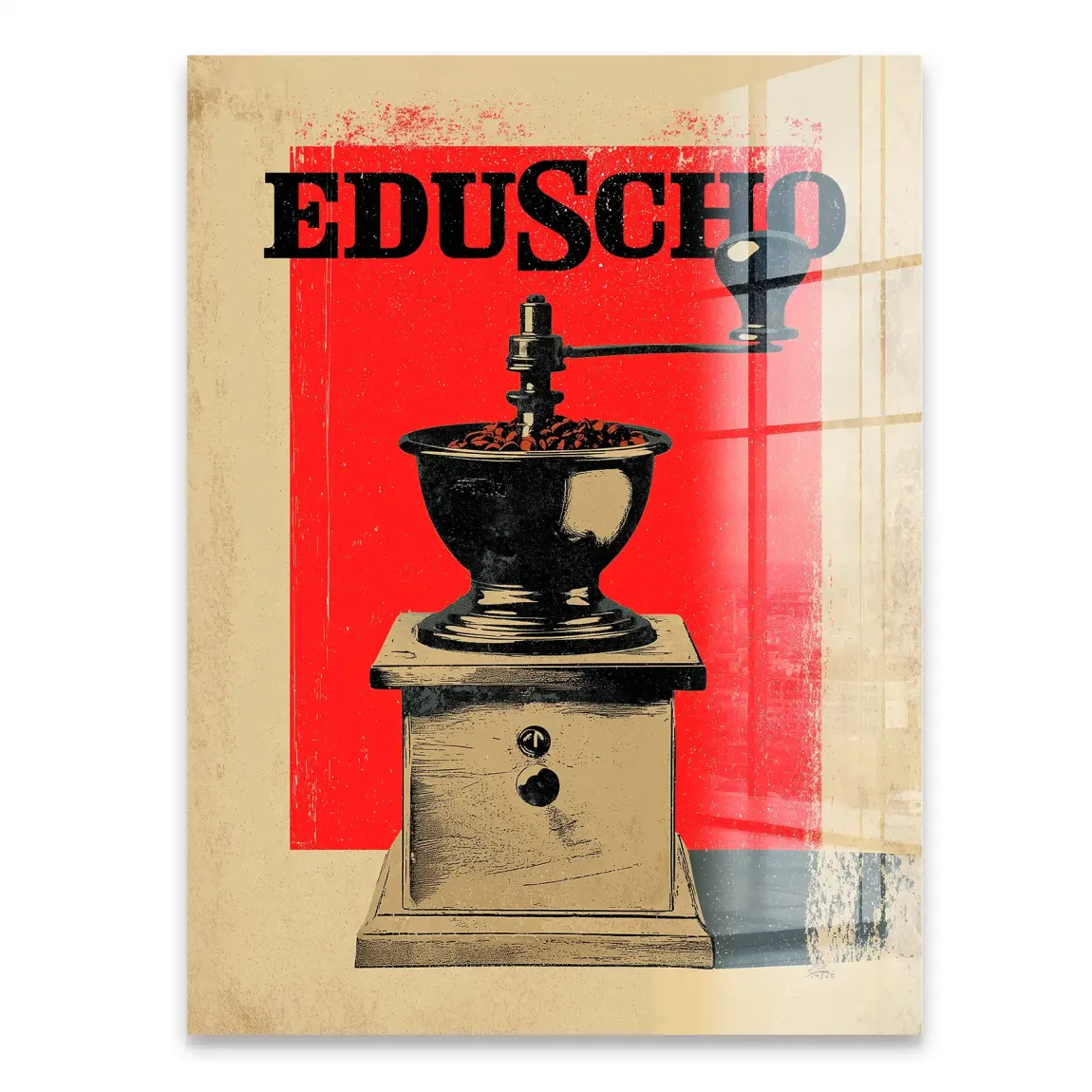 Eduscho Kaffeemühle Acrylglasbild