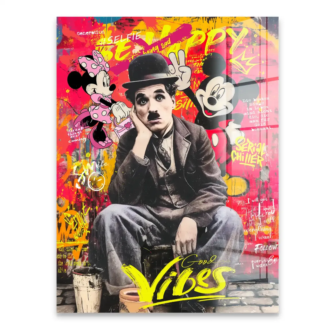 Legends Charlie & Micky Pop Art Acrylglasbild INGALERIE